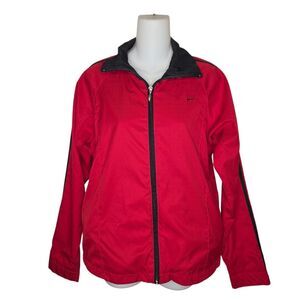 Nike Vintage Red Women's Track Warmup Y2k Jacket Size Medium